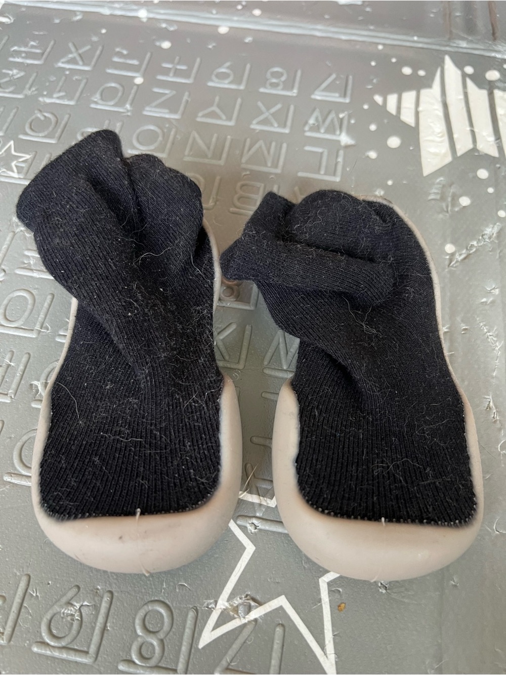 Black Sock-Style Baby Shoes